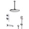 Tub and Shower Faucet Set with Handheld and Ceiling Rain Shower Head